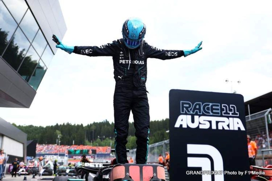 George Russell gana el GP de Austria de F1, mientras Colapinto llegó 15° y Checo Pérez se retiró temprano