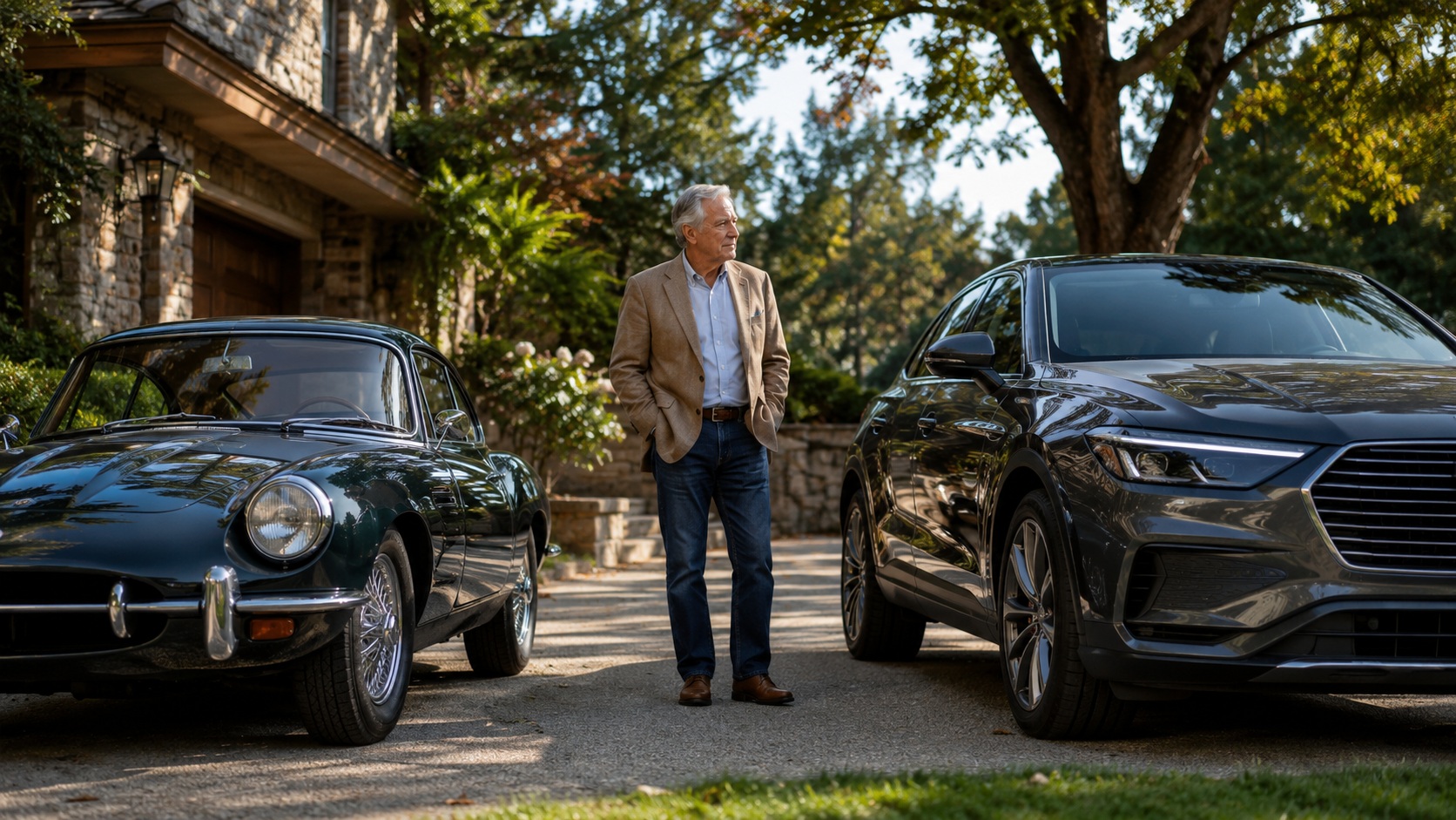 ¿Qué prefieren conducir los hombres de la tercera edad: un automóvil clásico o uno moderno?
