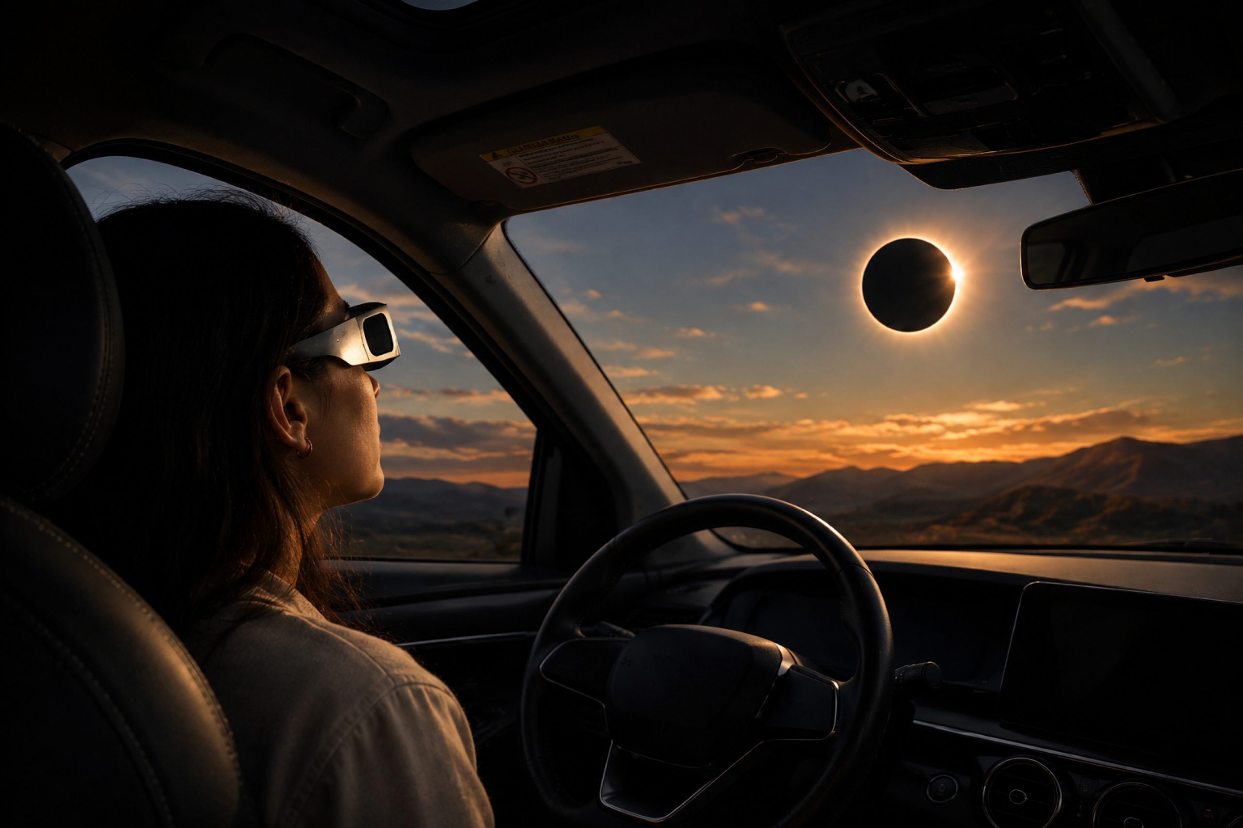¿Es seguro ver el eclipse a través del parabrisas?
